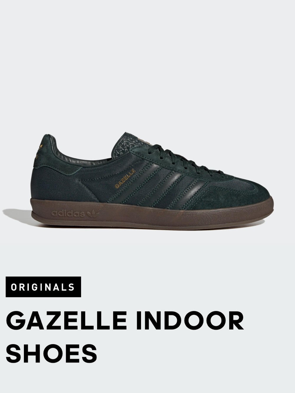 Adidas Gazelle Indoor Shadow Green Gum Fits Size 6 Women’s - Rare Colour Way
